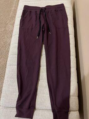 Dark purple fit joggers - athletic